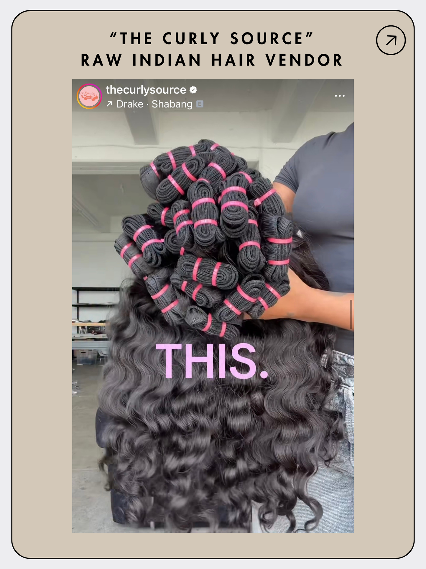 "THE CURLY SOURCE" Raw Indian Hair Vendor