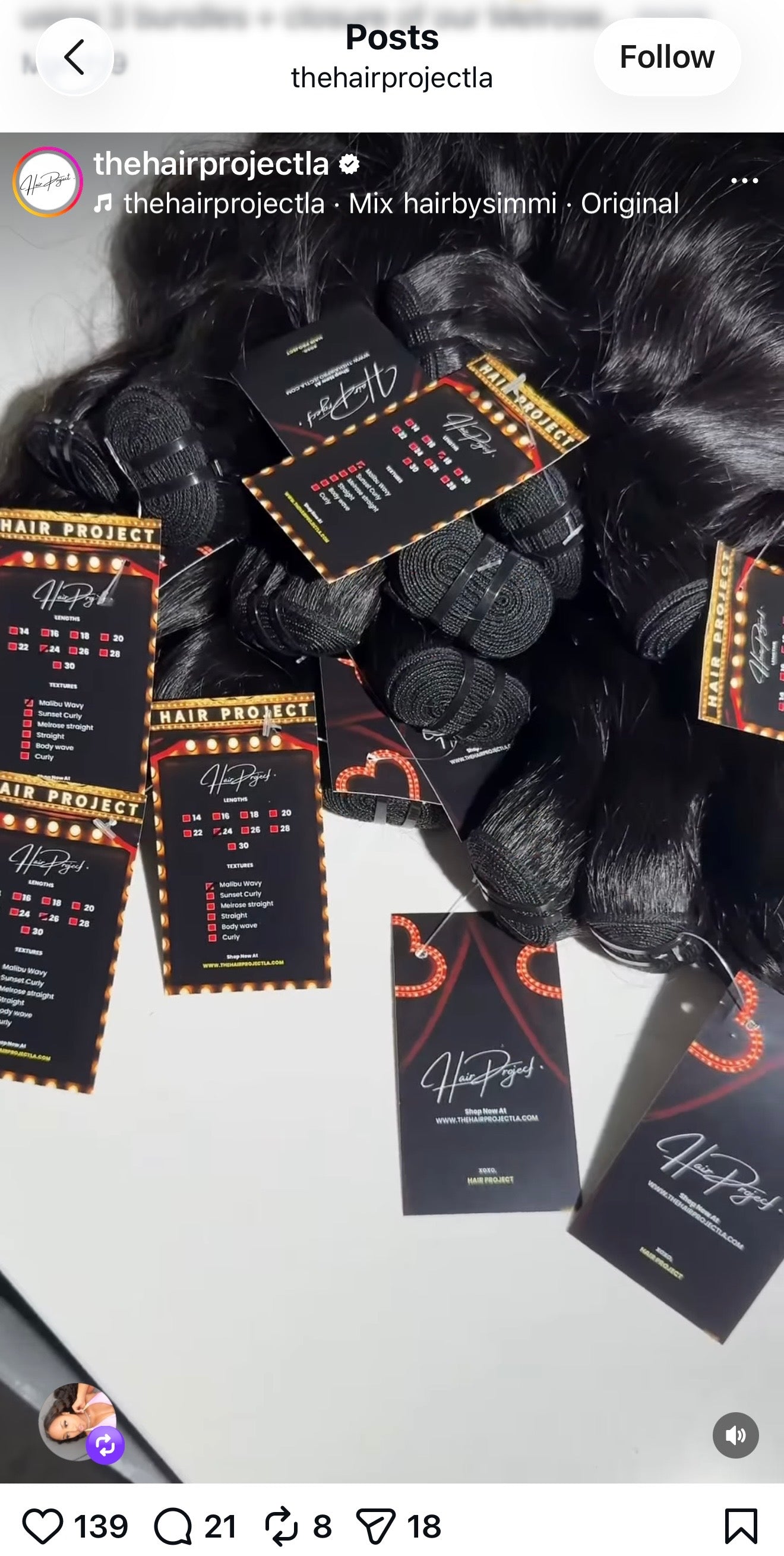 "The Hair Project LA" Hair Vendor